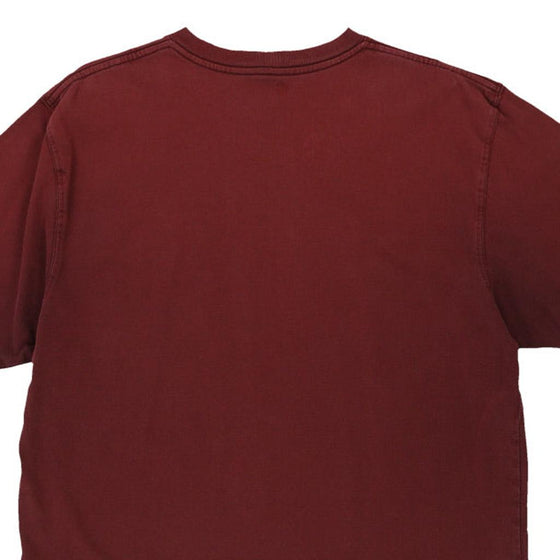 Pre-Loved burgundy Carhartt T-Shirt - mens medium