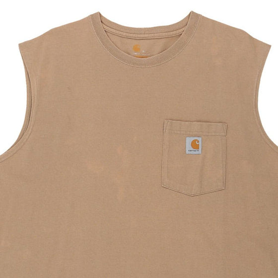 Pre-Loved beige Carhartt Vest - mens x-large