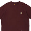 Pre-Loved burgundy Carhartt T-Shirt - mens large