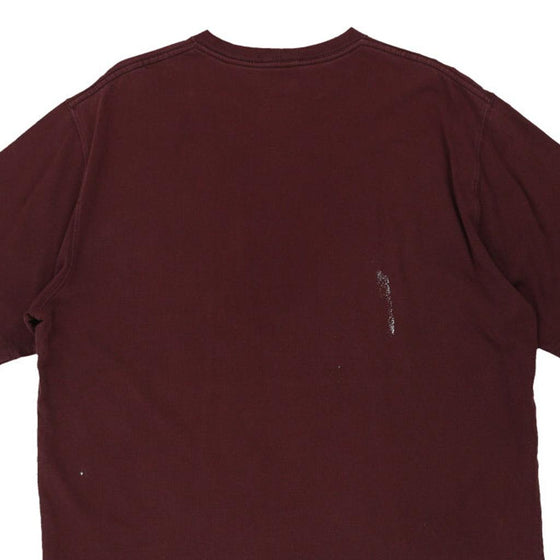 Pre-Loved burgundy Carhartt T-Shirt - mens large