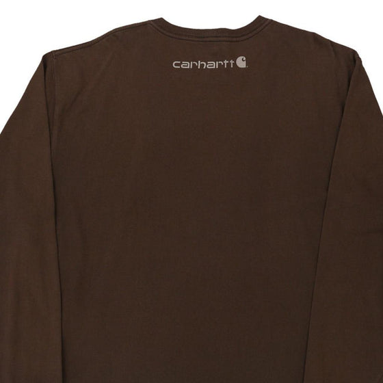 Pre-Loved brown Carhartt Long Sleeve T-Shirt - mens x-large