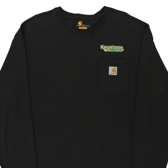 Pre-Loved black Keustone Carhartt Long Sleeve T-Shirt - mens x-large