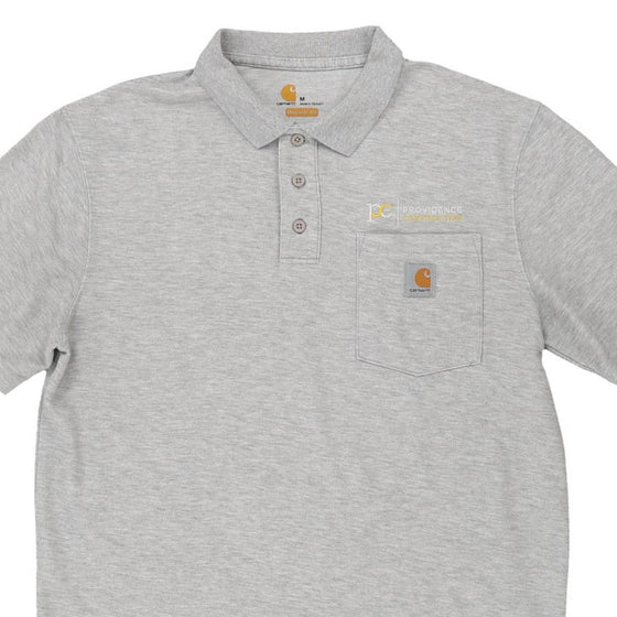 Pre-Loved grey Providence Construction Carhartt Polo Shirt - mens medium