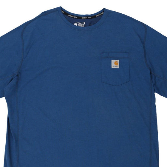 Pre-Loved blue Carhartt T-Shirt - mens xx-large