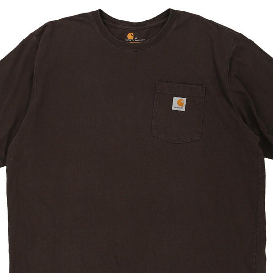 Pre-Loved brown Carhartt T-Shirt - mens x-large