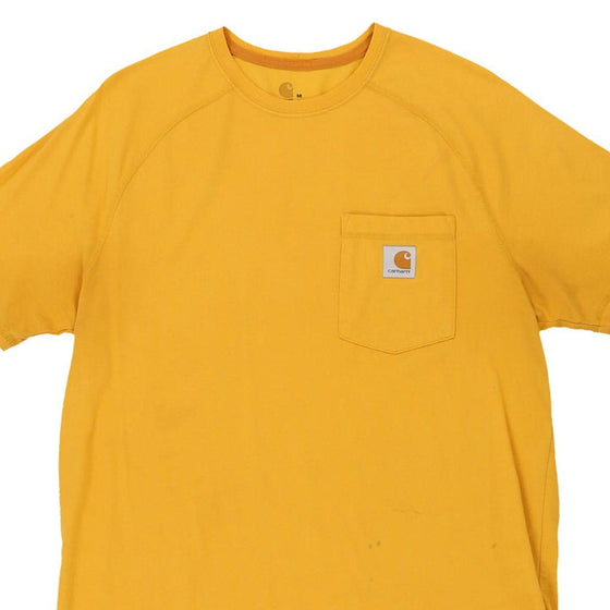 Pre-Loved yellow Carhartt T-Shirt - mens medium