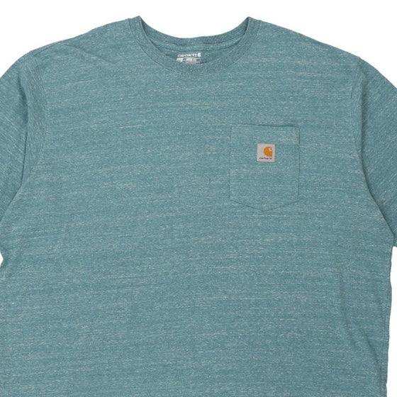 Pre-Loved blue Carhartt T-Shirt - mens xx-large