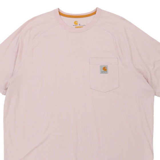 Pre-Loved pink Carhartt T-Shirt - mens x-large