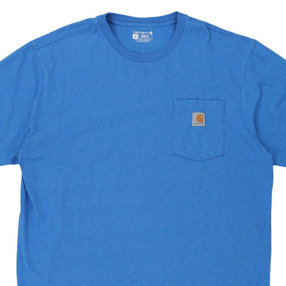 Pre-Loved blue Carhartt T-Shirt - mens x-large