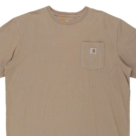 Pre-Loved beige Carhartt T-Shirt - mens x-large