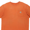 Pre-Loved orange Carhartt T-Shirt - mens large