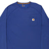 Pre-Loved blue Carhartt Long Sleeve T-Shirt - mens xx-large