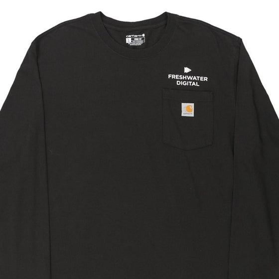 Pre-Loved black Freshwater Digital Carhartt Long Sleeve T-Shirt - mens large