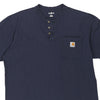 Pre-Loved navy Carhartt T-Shirt - mens large