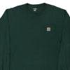 Pre-Loved green Carhartt Long Sleeve T-Shirt - mens x-large