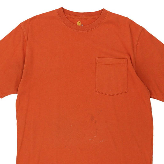 Pre-Loved orange Carhartt T-Shirt - mens medium