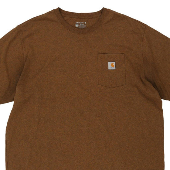 Pre-Loved brown Carhartt T-Shirt - mens xx-large