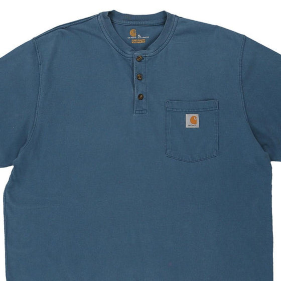 Pre-Loved blue Carhartt T-Shirt - mens x-large