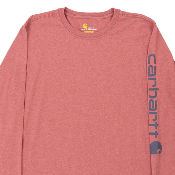 Pre-Loved pink Carhartt Long Sleeve T-Shirt - womens x-large