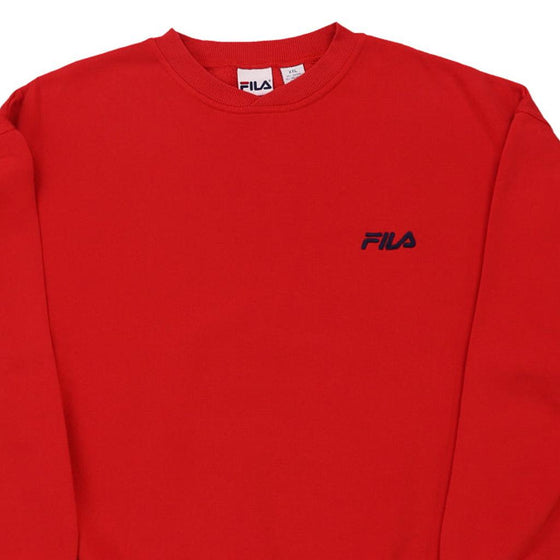 Vintage red Fila Sweatshirt - mens xx-large