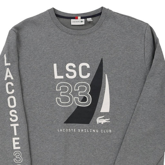 Vintage grey Sailing Club Lacoste Sweatshirt - mens x-large