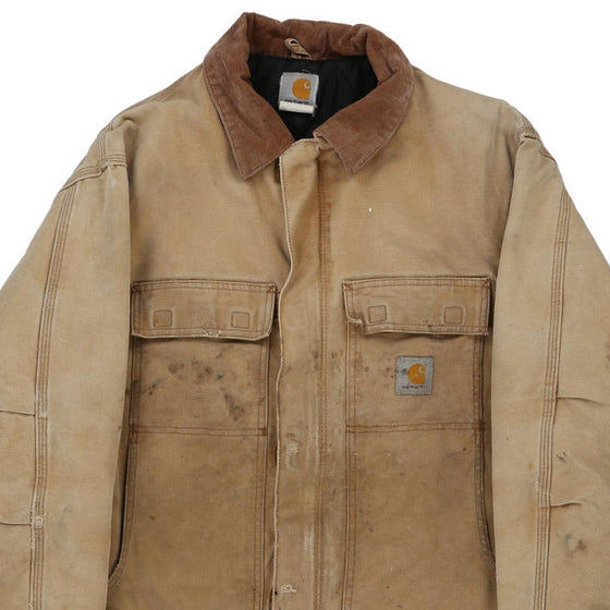 Vintage beige Heavily Worn Carhartt Jacket - mens large