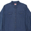 Vintage blue Wrangler Denim Shirt - mens x-large