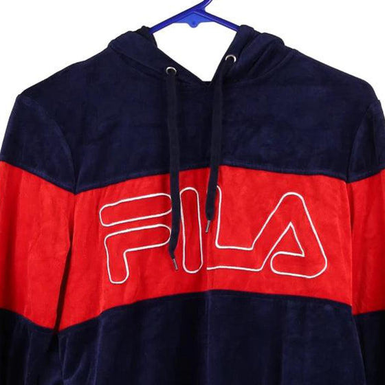 Vintage navy Fila Hoodie - womens small