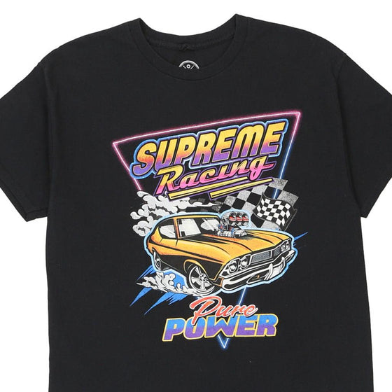 Vintage black Supreme Racing Dom T-Shirt - mens large