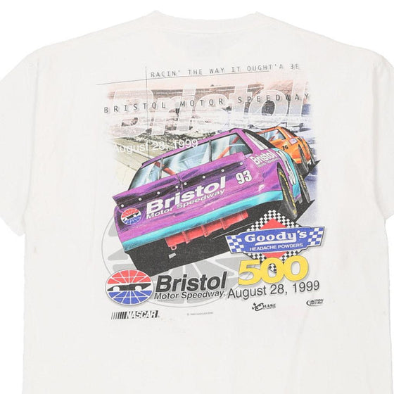 Vintage white Bristol 500, 1999 Chase Authentics T-Shirt - mens large