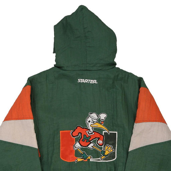 Vintage green Miami Hurricanes Starter Jacket - mens x-large