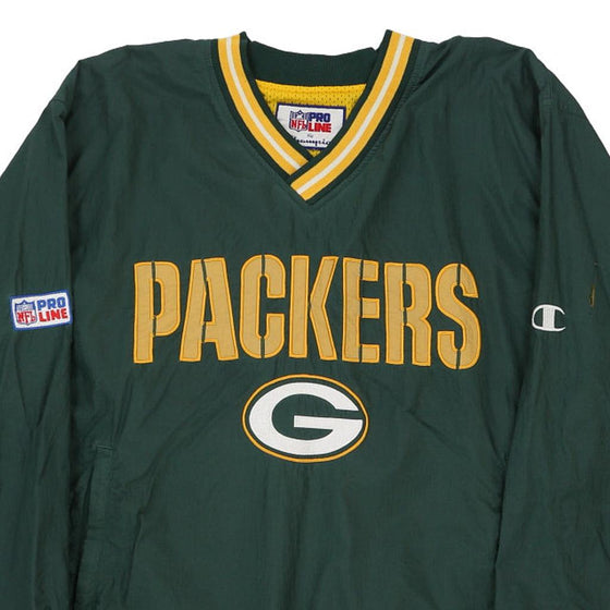 Vintage green Green Bay Packers Champion Windbreaker - mens x-large