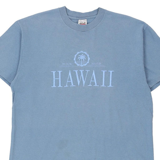 Vintage blue Single Stitch Hawaii Anvil T-Shirt - mens x-large