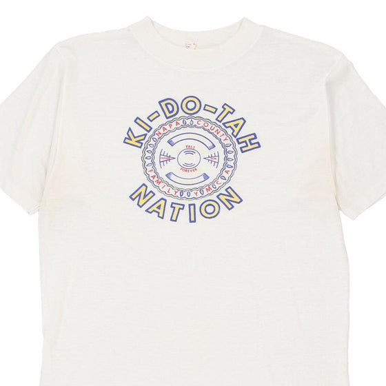 Vintage white Single Stitch Ki Do Tah Nation Caligio Pacific T-Shirt - mens large