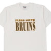 Vintage white Single Stitch Fargo South Bruins Oneita T-Shirt - mens large