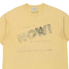 Vintage yellow Single Stitch Made in USA I Want It Now Hanes T-Shirt - mens x-large