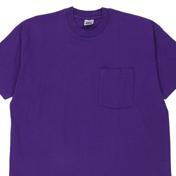 Vintage purple Single Stitch Made in USA Bvd T-Shirt - mens x-large