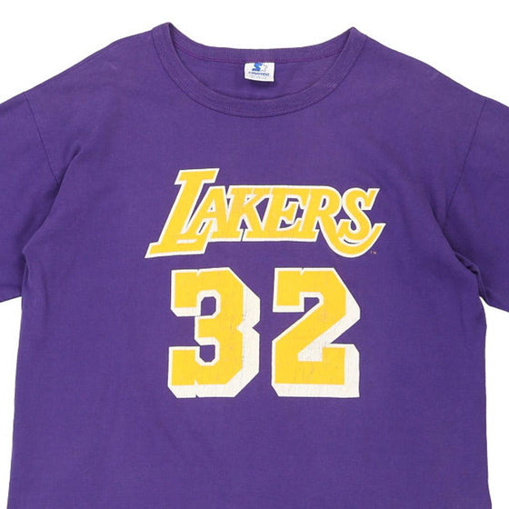 Vintage purple Made in USA Los Angeles Lakers Starter T-Shirt - mens x-large