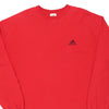 Vintage red Adidas Long Sleeve T-Shirt - mens x-large