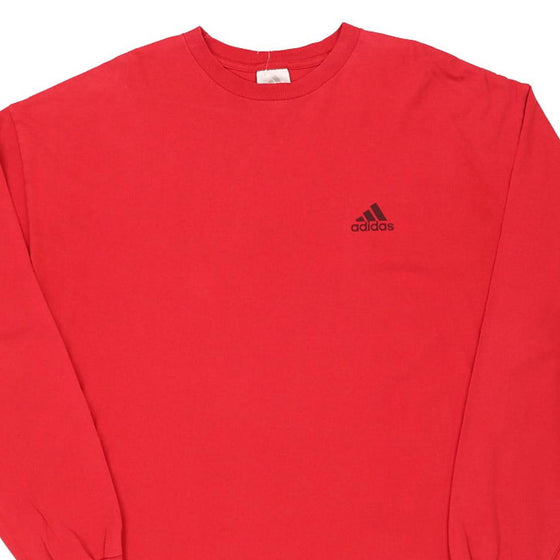 Vintage red Adidas Long Sleeve T-Shirt - mens x-large