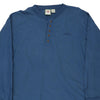 Vintage blue Henley Levis Long Sleeve T-Shirt - mens x-large