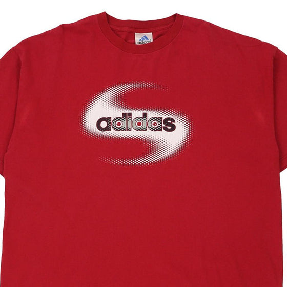 Vintage red Adidas T-Shirt - mens xx-large