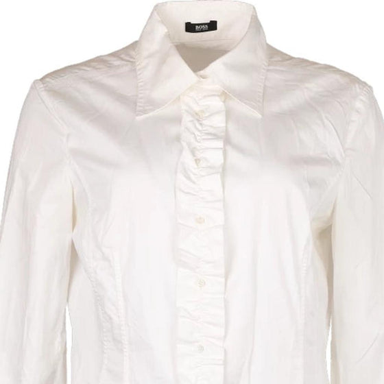 Vintage white Hugo Boss Shirt - womens medium