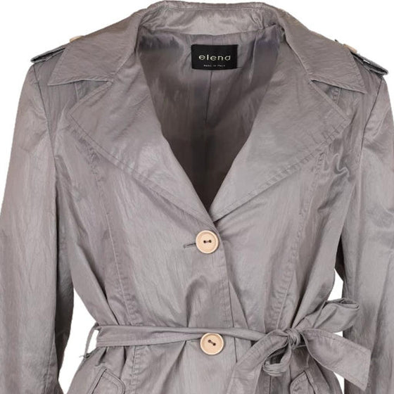 Vintage grey Elena Trench Coat - womens large