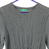 Vintage green Benetton Crochet Top - womens medium