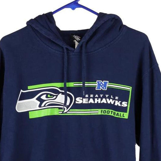 Vintage NFL Seattle Seahawks Hoodie Blue Medium 