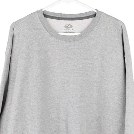 Vintage grey Fruit Of The Loom Sweatshirt - mens x-large