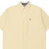 Vintage yellow Tommy Hilfiger Short Sleeve Shirt - mens medium