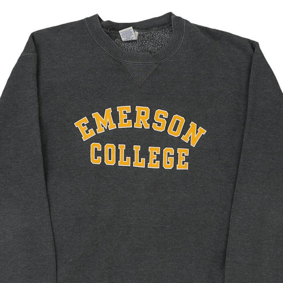 Vintage grey Emerson College Russell Athletic Sweatshirt - mens small