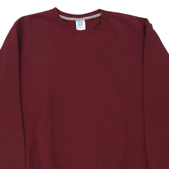 Vintage burgundy Russell Athletic Sweatshirt - mens x-large